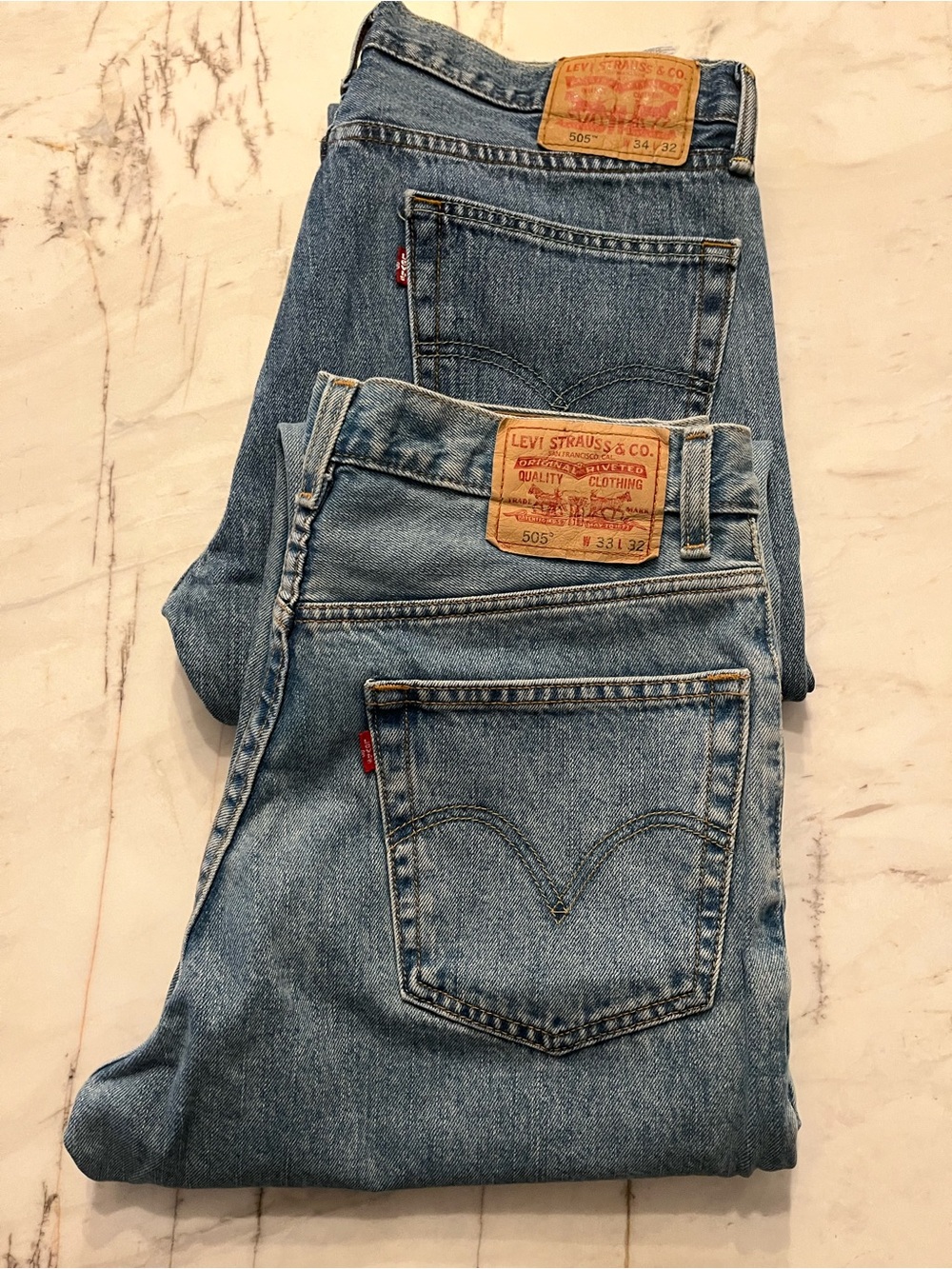 Levi's Men’s Light Blue Denim Jeans - Classic 505 Fit